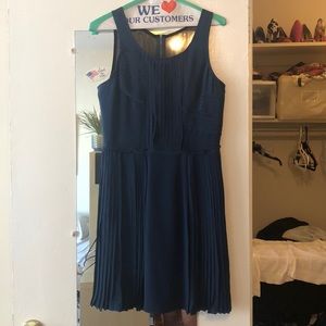 Teal silk Madewell dress